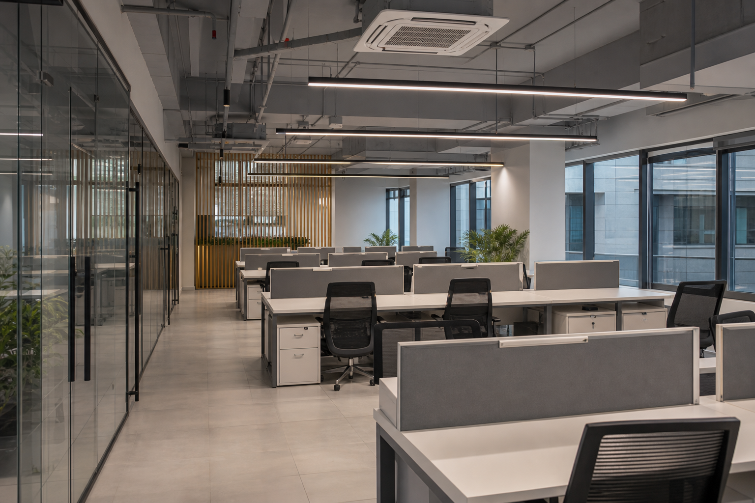 Pebblewood modern corporate office interior